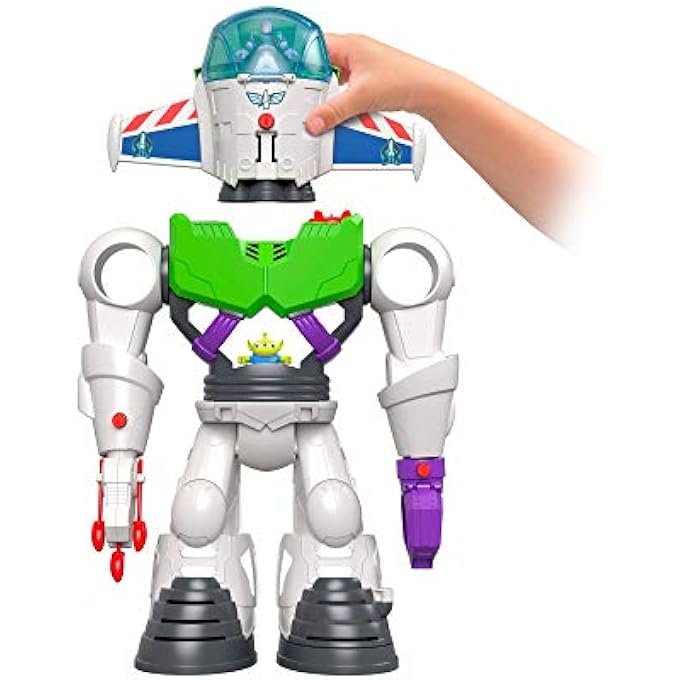 IMAGINEXT PRESCHOOL TOY DISNEY PIXAR TOY STORY BUZZ LIGHTYEAR ROBOT PLAYSET WITH SPACESHIP FOR PRETEND PLAY KIDS AGES 3+ YEARS - Image 4